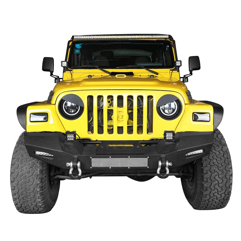 Black Angry Bird Headlight Covers Bezels for 1997-2006 Jeep Wrangler