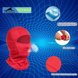 Achiou Ski Mask for Men Women, Summer Balaclava Face Mask, Shiesty Mask UV Protector Lightweight for Motorcycle Snowboard Red