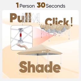 Sekey 10x10 Pop Up Canopy with One Push Setup- Beach Tent with 99% UV Blocking - Instant Outdoor Sun Shade for Events, Parties, Camping- Commercial Gazebo with Weight Bags,Wind Proof&Waterproof