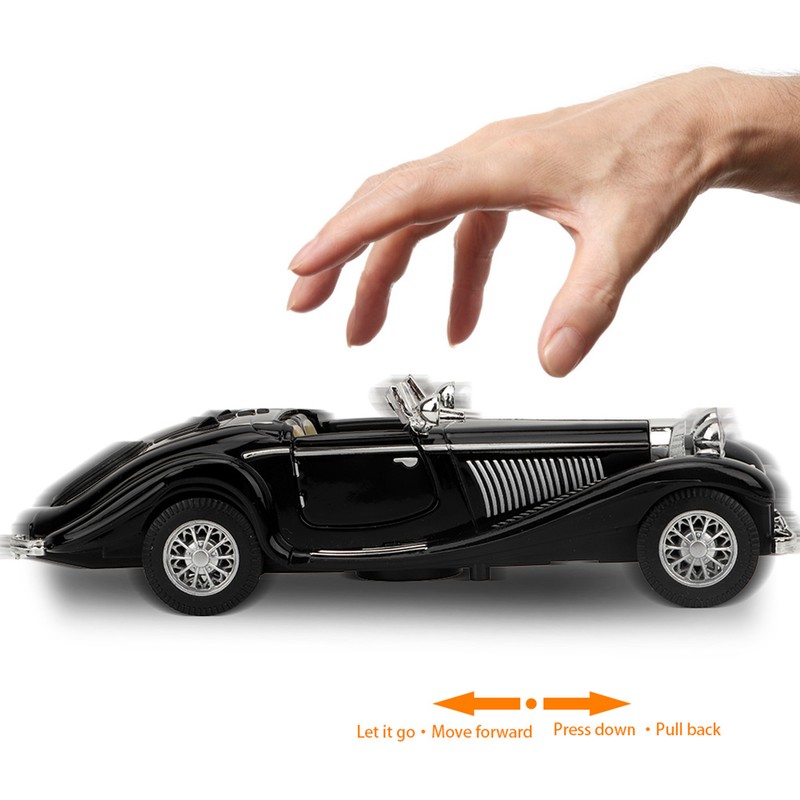 Vintage Child Kid High Simulation Sound Light Pull Back Car