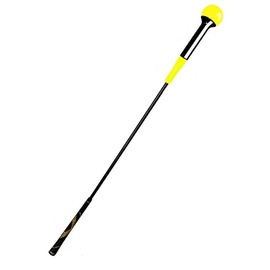 Golf Swing Trainer 47.5 inches, Fiberglass, Yellow Color, Aid for Indoors and Outdoors, Practice Speed Training, Warm up, Stick Improved Rhythm, Flexibility, Balance, Tempo and Strength.