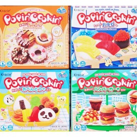 Kracie Popin Cookin DIY Candy Kit 4 Pack Tanoshii Hamburger,Donu