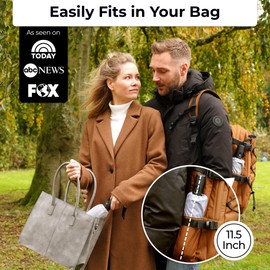 TUMELLA Strongest Windproof Travel Umbrella (Compact, Superior & Beautiful), Small Strong but Light Portable and Automatic Folding Rain Umbrella, Durable Premium Grip, Fits Car and Backpack