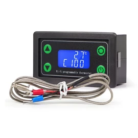 ZENWORYS Tuya WIFI High Temperature Controller Digital Programmable Thermostat K-Type Thermocouple -99-999 Degrees ZFX-TW01