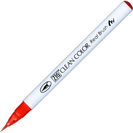 Zig Clean Color Real Brush Marker Pen 020 Red