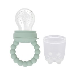 Alimentador de chupete de frutas para bebé, 4 m, alimentador de alimentos para frutas, chupete, alimentador de frutas de silicona, alimentador de frutas para bebés, chupetes, juguetes de alivio de la dentición para bebés y niños (verde)