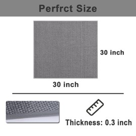 Non Slip Stair Runners for Wooden Steps, 15 Pack Rubber Backing Carpet Stair Treads for Wood Cover Indoor, Thicken Linen No Residue Carpet Covers for Staircase (Gray, 30" x 30")