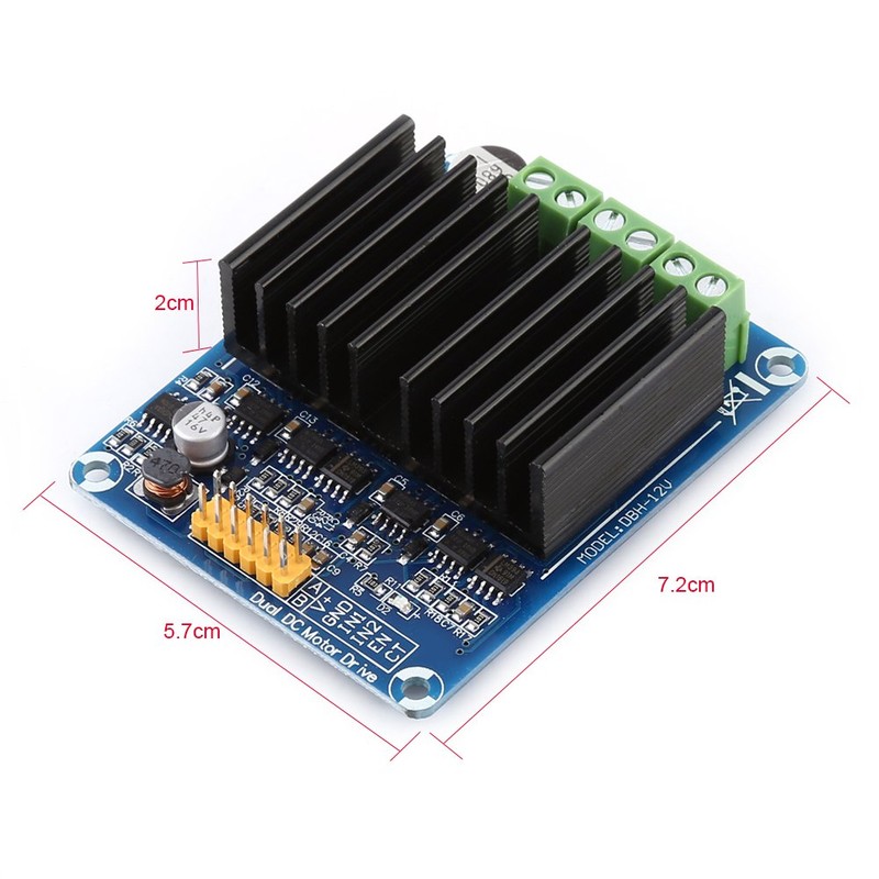 Dual Channel 5-12V DC Motor Controller H Bridge 0A-30A Motor