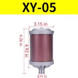XY-05 Air Compressor Muffler 1/2 "NPT External Thread, Suitable for Compressor Compressor Compressed Air Equipment and System Exhaust Noise Reduction XY05 Replacement Parts