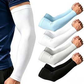 UPF 50 Cooling Compression Arm Sleeves for Outdoor Sports