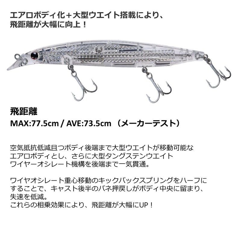DAIWA Shoreline Shiner Z Vertis R125F-LI Chart Back Lure with