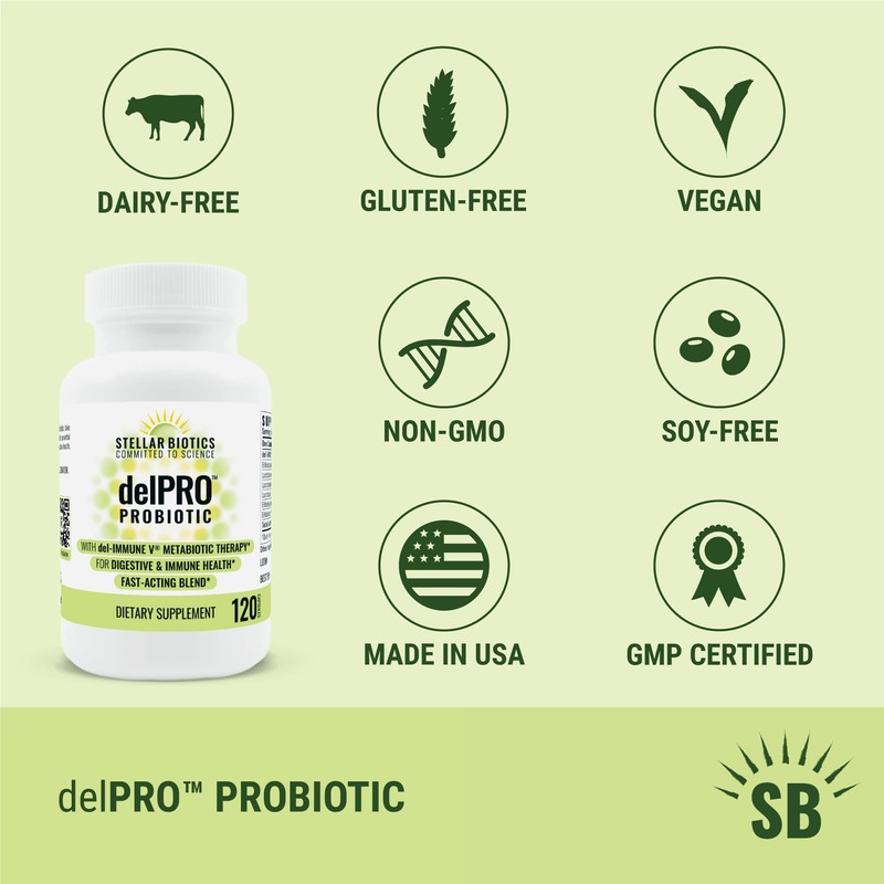 Del-Immune V® + Delpro Probiotic & Prebiotic Blend by Stellar