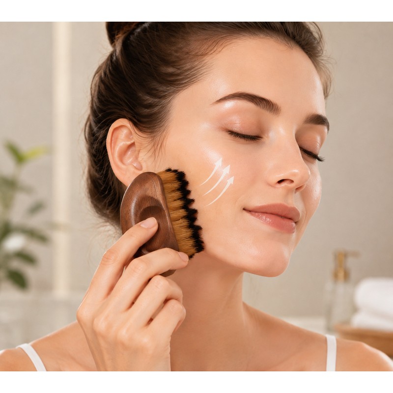 V-Face Brush for Facial Lifting Cleansing & Massage – Natural