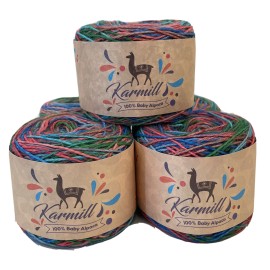 Karmill 100% Baby Alpaca Alpaca Wool SkeinS 100% Baby Alpaca Yarn Lot of 5 Sport Weight Fantasy BA027