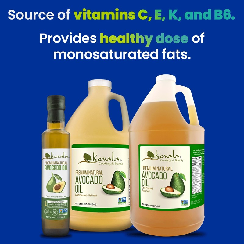 Kevala Avocado Oil – 64 fl oz – 1/2 gallon