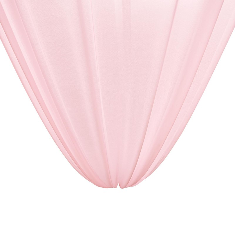 WUPYI Chiffon Ceiling Drapes,6 Panels 5FT x 20FT Pink Ceiling