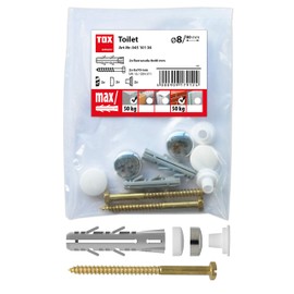 TOX Pedestal Toilet Bag Toilet Wall Mount – Pack of 2 in Bag Pack of 4, 04510136