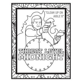 The Office Inspired Coloring Pages | Pack of 5 Different Designs for Pencil or Marker Coloring | 8.5” x 11” Standard Size – Easy to Frame | Heavy Cardstock | Makes a Great Gift