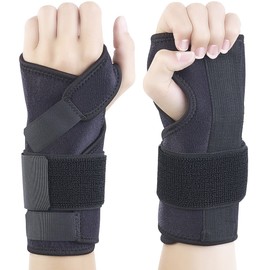 Speeron Unisex - Adult NX-9307 Bandages: Wrist Support Brace with Splint, Left, Black (Hand Splint), 1