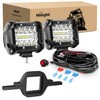 Nilight 2 Pcs 4 Inch 60W Led Pods with 2