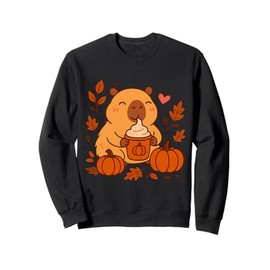 Cute Capybara Kawaii Anime Pumpkin Spice Latte Lovers Girls Sweatshirt
