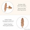 Monkimau Feather stud earrings made of 925 sterling silver with