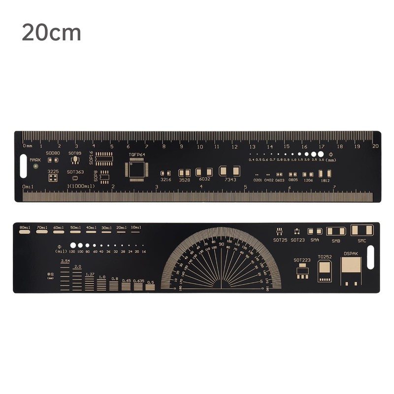 15cm 20cm 25cm 30cm Multifunctional PCB Ruler Measuring Tool Resistor