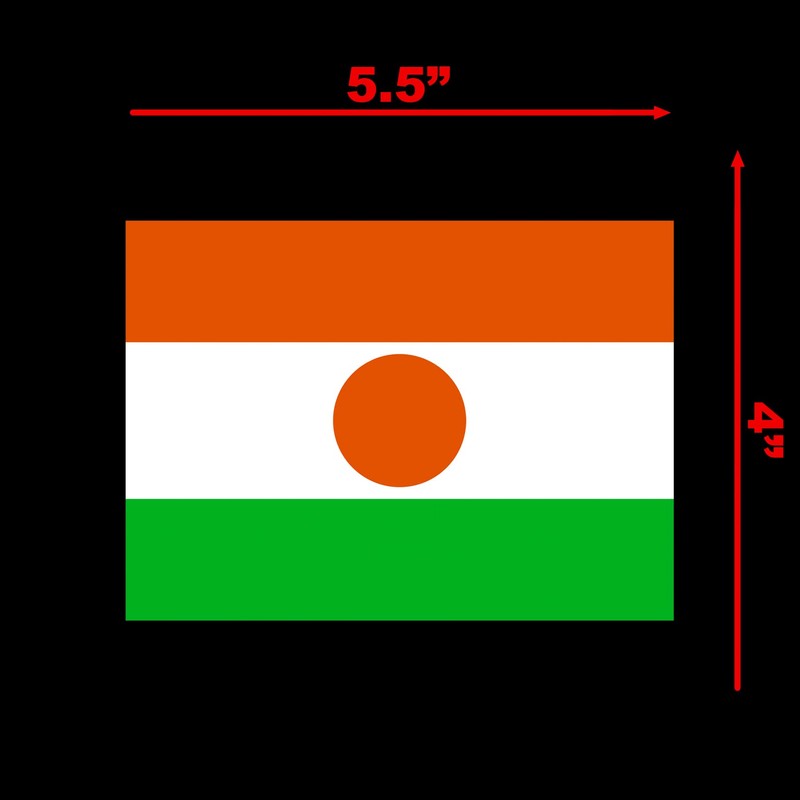 Flag of Niger Sticker Decal Notebook Car Laptop 5.5"x4" (Color)
