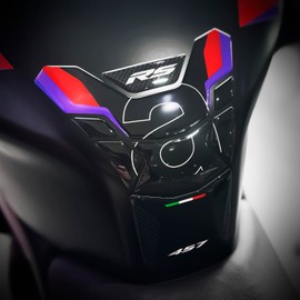 Az Graphishop 3D Resin Tank Protector Compatible with Aprilia RS 457 2024-2025 GP-3043 (Racing Stripes)