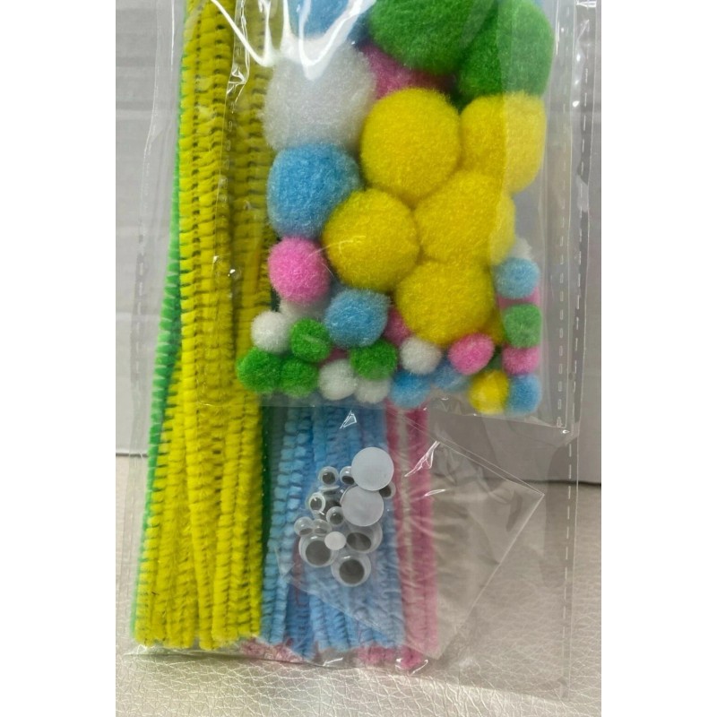 CHENILLE STEM CRAFT SET (36 steams/16 eyes/50 pomps