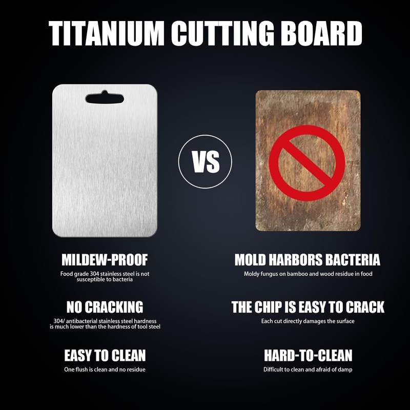 Titanium Cutting Board - 100% Pure Titanium Cutting Boards for