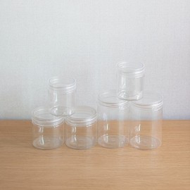 Transparent plastic cylinder container empty bottle multipurpose case 3 size slime container Small Buntong S 14ea