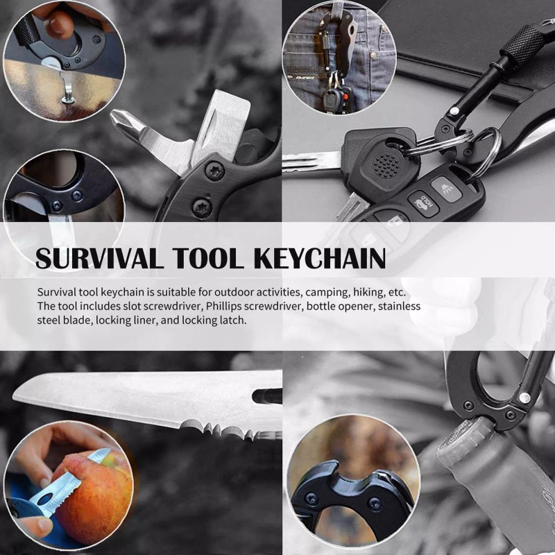 yellowprice 7 In1 Survival Rock Climbing Hiking Gear Multi Function