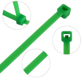 Kabelbinder aus Nylon, 3,6 x 150 mm (40 Stück), grün, ideal zum Organisieren von Kabeln und zur Sicherung von Elementen bei verschiedenen Projekten.