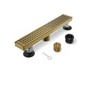 HTOH Gold Shower Drain, 12 Inch Linear Shower Drain with
