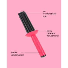 WenTigDY Hair Fluffy Styling Curler Curls Comb,Hair Curler Curling Make Up Brush Roller Tool Portable Hair Curling Roll Comb Anti?Slip Professional Round Hair Brush for Home Personal Use Travel