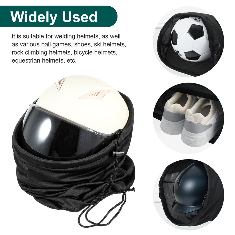 Black Helmet Bag Microfiber Lightweight Welding Motorcycle Helmet Storage Carrying
