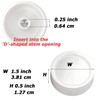 CAMGJORT 26115-W Knobs,Turn The knob of The Device, White (3)
