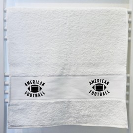 Huuraa Gäste-Handtuch American Football Ball Geschenk 50x100cm White Baumwolle American Football Präsent