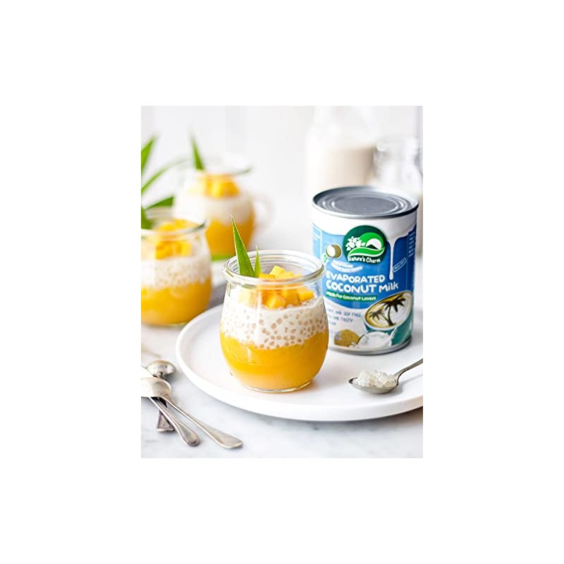 Nature's Charm Evaporated Coconut Milk, 0g Trans Fat, Vegan Friendly,