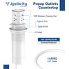 Pop Up Outlet for Countertop 3.15-inch Desk Wire Hole Insert,9-in-1