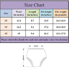 Skhls Toddler Training Pants for Potty Training, Variety of Patterns, Boys', 8pack blue 4 Years