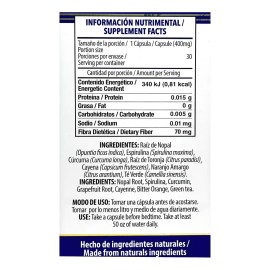 Dayer Caps Raiz Nopal Toronja Cúrcuma Cayena Sabor