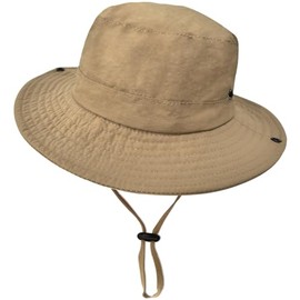 Outdoor Kids Sun Hat UPF 50+ Quick Dry Foldable Bucket Hat Lightweight Adjustable Fishing Safari Hat for Girls and Boys Coffee