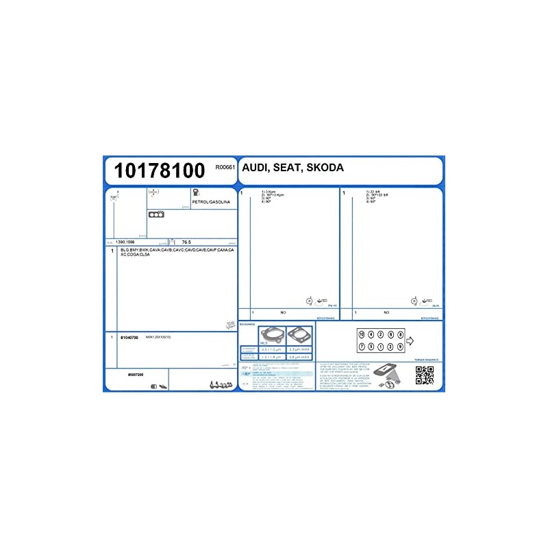 AJUSA 81040700 Bolt Kit for Cylinder Head