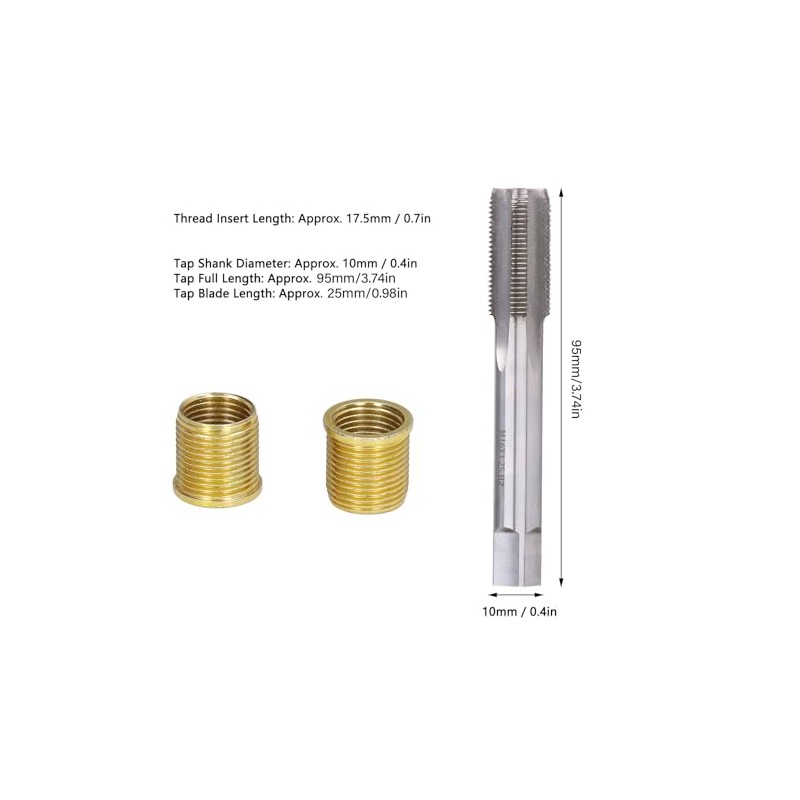 Spark Plug Hole Repair Tools Thread Repair Kit with 10