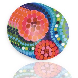 French Bull Plates - 4 Piece Set - 11 inch Melamine Dinner Plate Set - Melamine Dinnerware for Indoor and Outdoor - Bindi