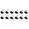 Officemate International Corp. 99050 Binder Clips,Medium,1-1/4-Inch Wide,5/8-Inch Cap, 12/BX, Black/Silver