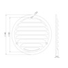 Ø 100mm / 4 inch White Metal Ventilation Grille with
