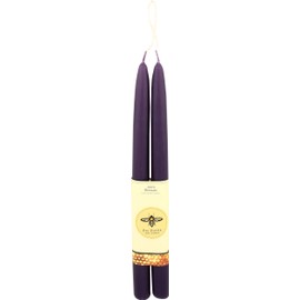 Big Dipper Wax Works, Candle Tapers Beeswax Eggplant 12 Inch